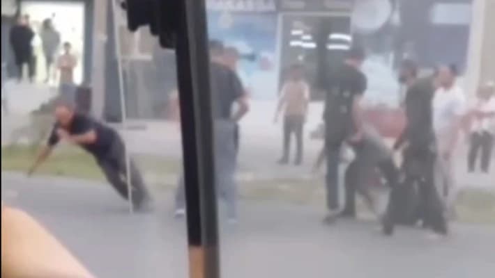 Массовая драка в Маргилане попала на видео