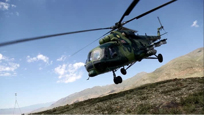 В Кыргызстане упал военный вертолет