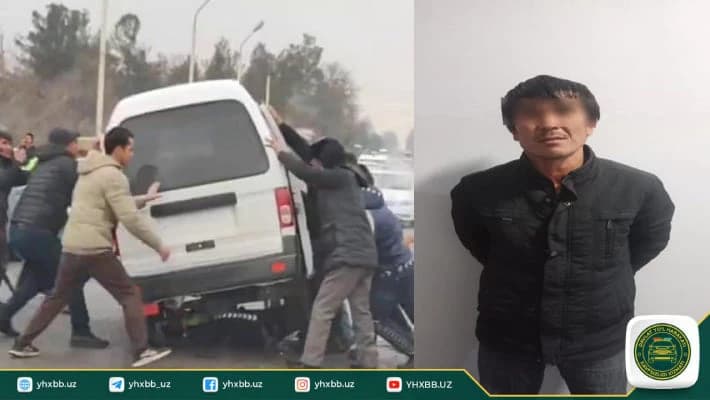 В Кашкадарье водитель Damas переехал сотрудника ДПС