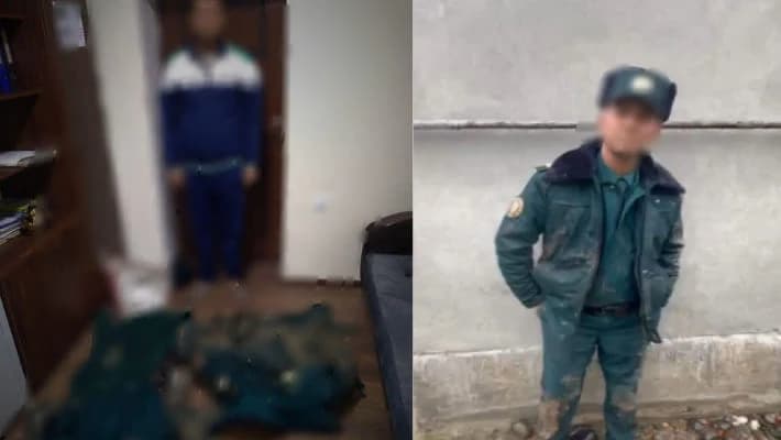 В Самарканде пьяный сотрудник ОВД попал на видео и был уволен
