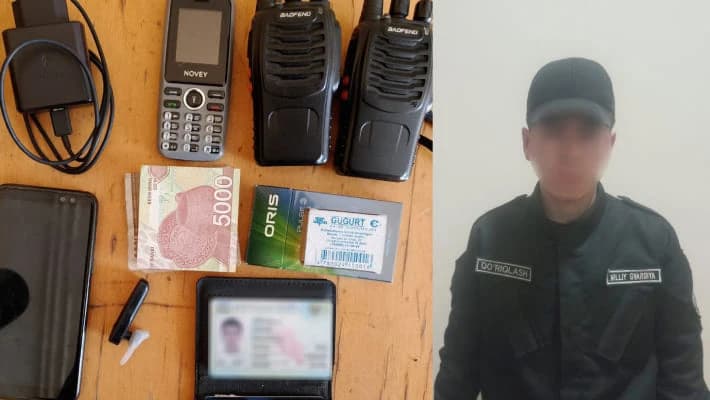 В Маргилане поймали лже-сотрудника Нацгвардии при попытке войти в банк 