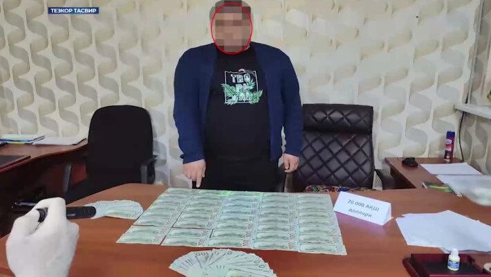 При получении взятки задержан замдиректора рынка «Бек Барака»