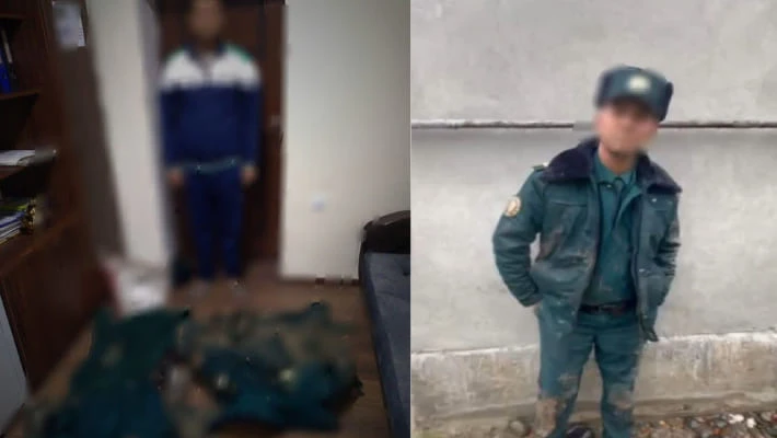 В Самарканде пьяный сотрудник ОВД попал на видео и был уволен