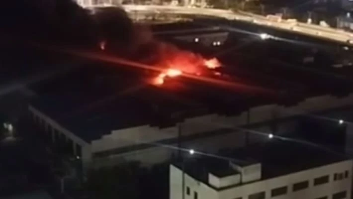 Пожар на территории вагоноремонтного депо