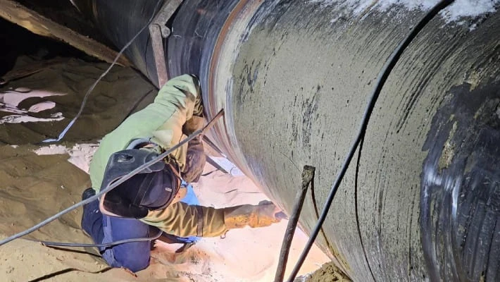 Прокладка магистрального газопровода