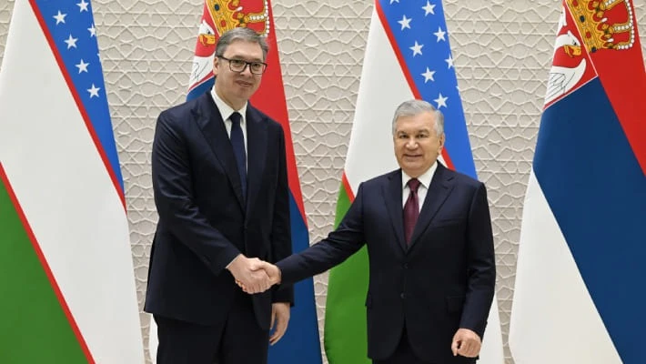 Шавкат Мирзиёев и Александр Вучич Шавкат Мирзиёев и Александр Вучич