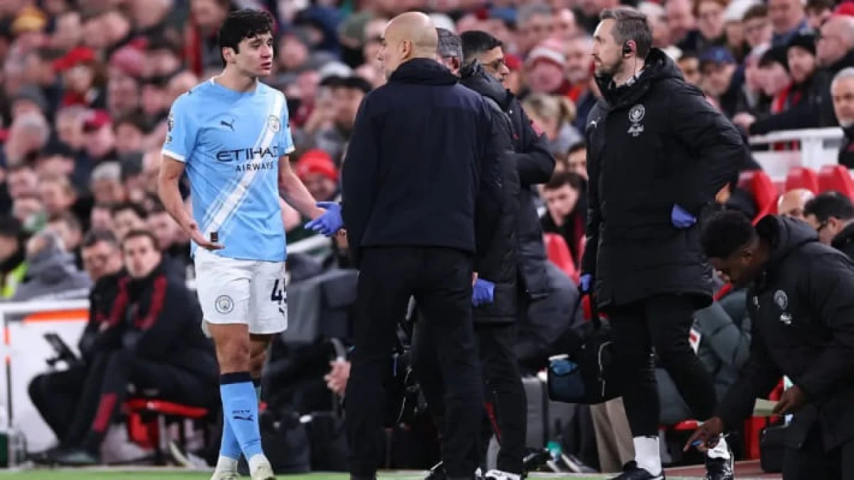 Гвардиола прокомментировал состояние Хусанова после матча с «Ливерпулем»