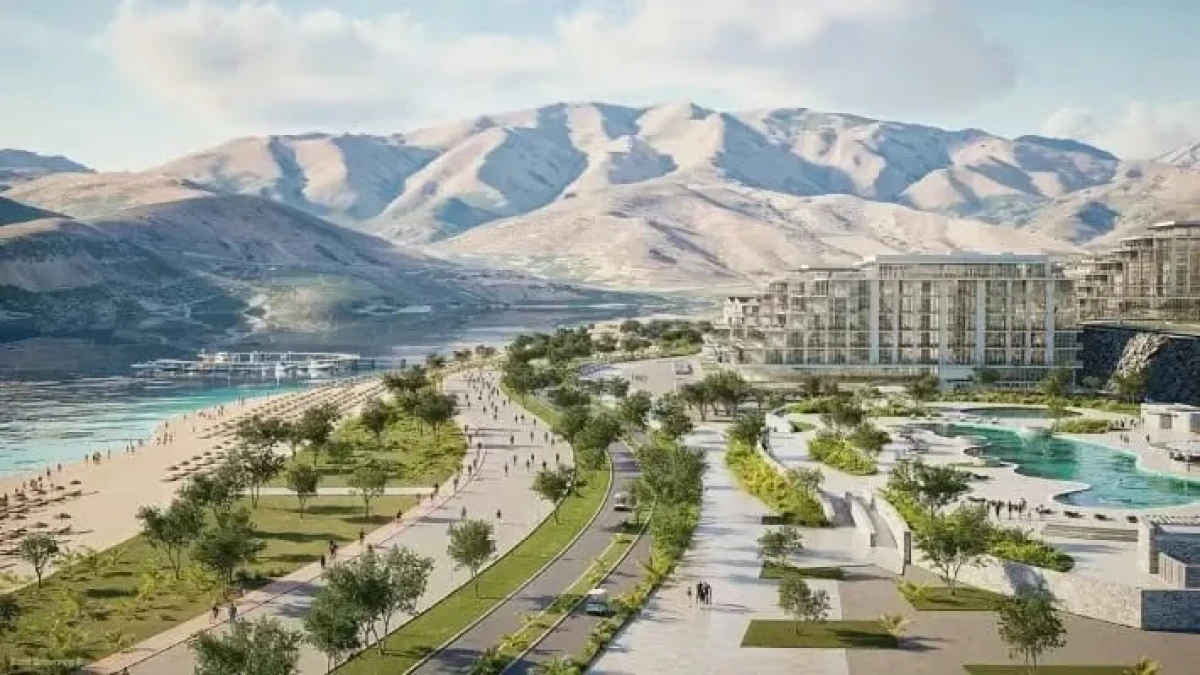 На берегу Чарвака начали высаживать пальмы в рамках проекта Sea Breeze