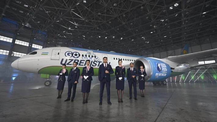 Uzbekistan Airways запустила брендированный самолет к чемпионату мира Uzbekistan Airways запустила брендированный самолет к чемпионату мира