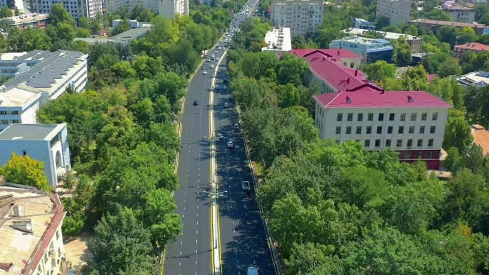 На проспекте Мустакиллик обновили 1,7 км дороги, остановки и систему водоотведения На проспекте Мустакиллик обновили 1,7 км дороги, остановки и систему водоотведения